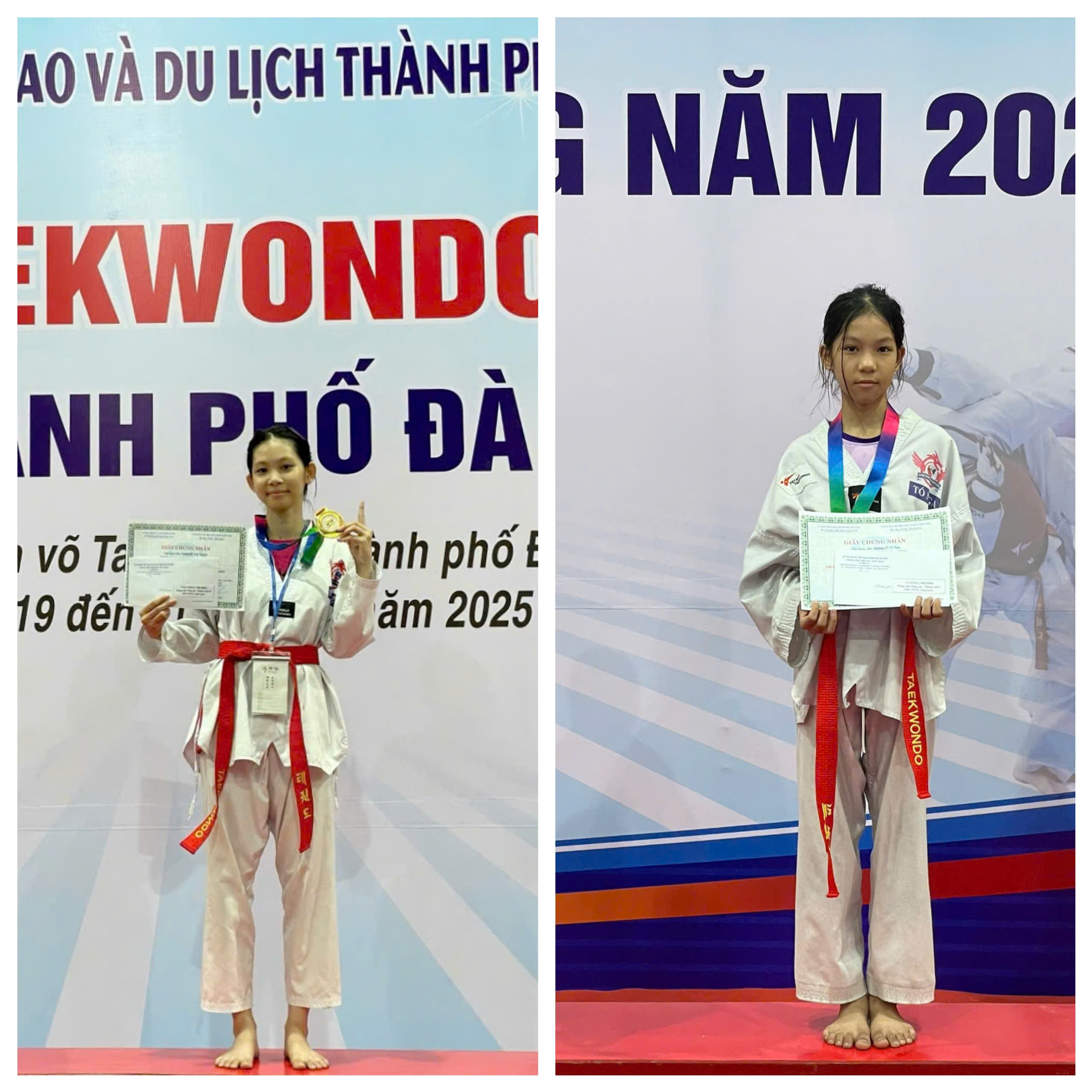 Hòa Vang: Hai chị em đạt thành tích xuất sắc tại Giải Taekwondo trẻ Đà Nẵng