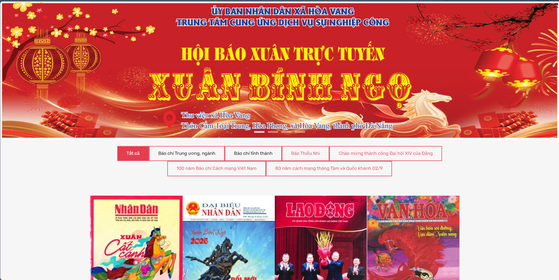 Xã Hoà Vang triển khai tuyên truyền triển lãm Báo xuân trực tuyến năm 2026