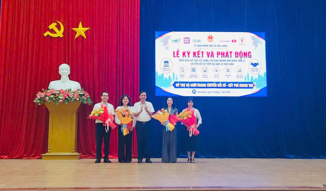 Hòa Vang phát động cao điểm hỗ trợ hộ kinh doanh chuyển đổi số
